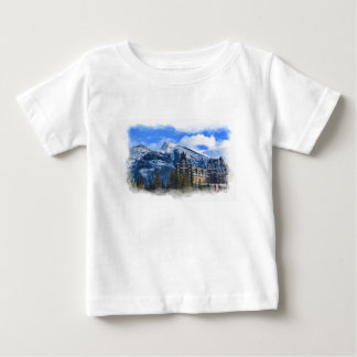 Camiseta Para Bebê Mt Rundle e Familiar Hotel, Banff, Alta, Canadá