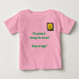 Camiseta Para Bebê Mudar o mundo