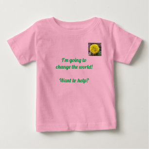 Camiseta Para Bebê Mudar o mundo
