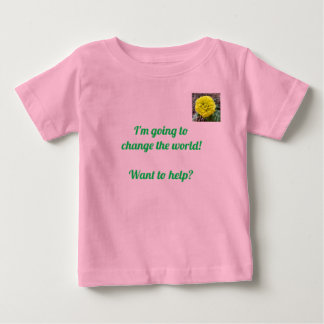 Camiseta Para Bebê Mudar o mundo