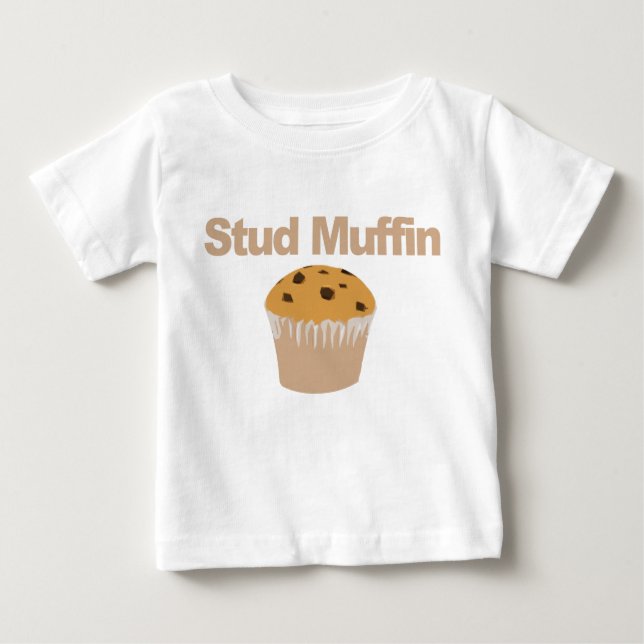 Camiseta Para Bebê Muffin do parafuso prisioneiro, t-shirt engraçado (Frente)