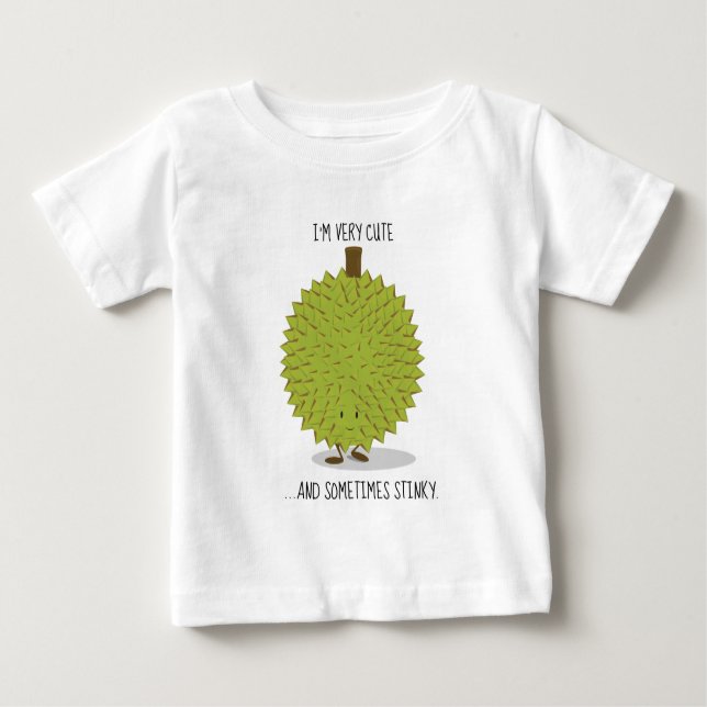 Camiseta Para Bebê Muito Bonita Às Vezes Fruta De Duriano Fedorenta (Frente)