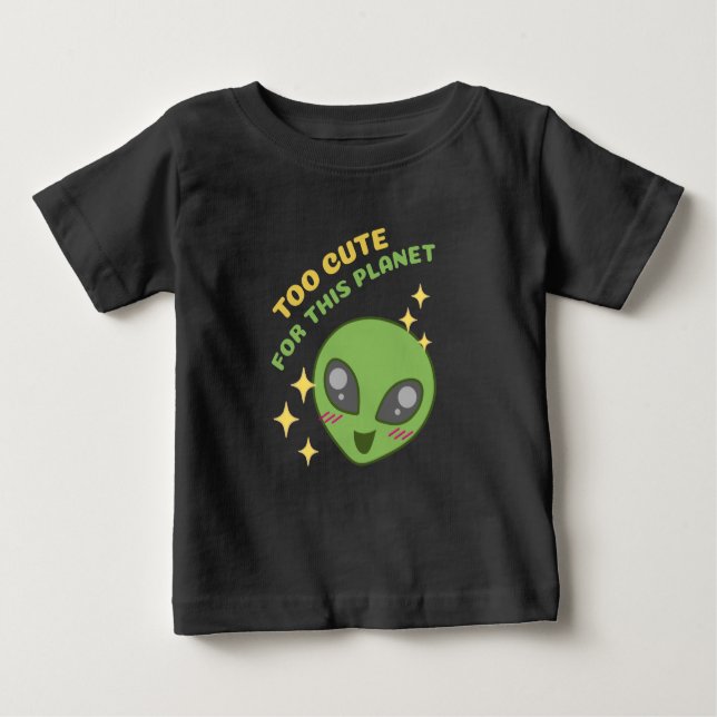 Camiseta Para Bebê Muito bonito para este Namorados de Alienígena do  (Frente)