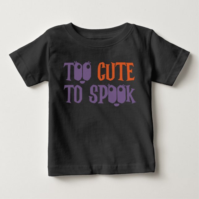 Camiseta Para Bebê Muito Bonito Para Falar Halloween (Frente)