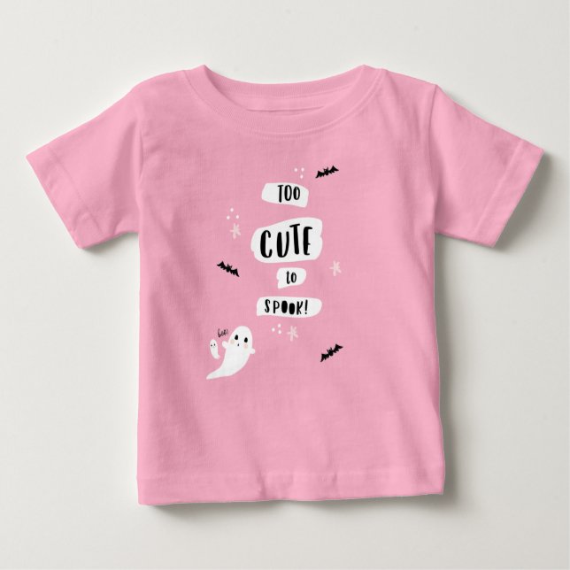 Camiseta Para Bebê Muito bonito para "Spook Baby Halloween" (Frente)