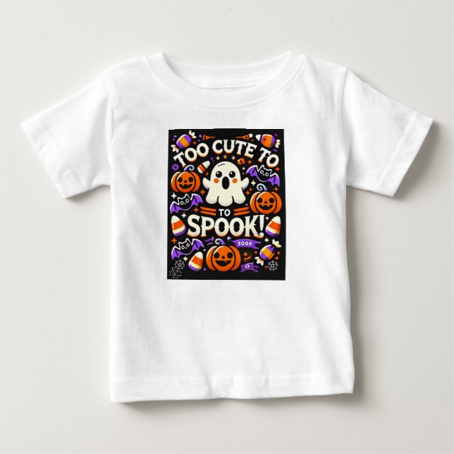 Camiseta Para Bebê Muito bonito para Spook! - Camisa-T de Dia das Bru (Frente)