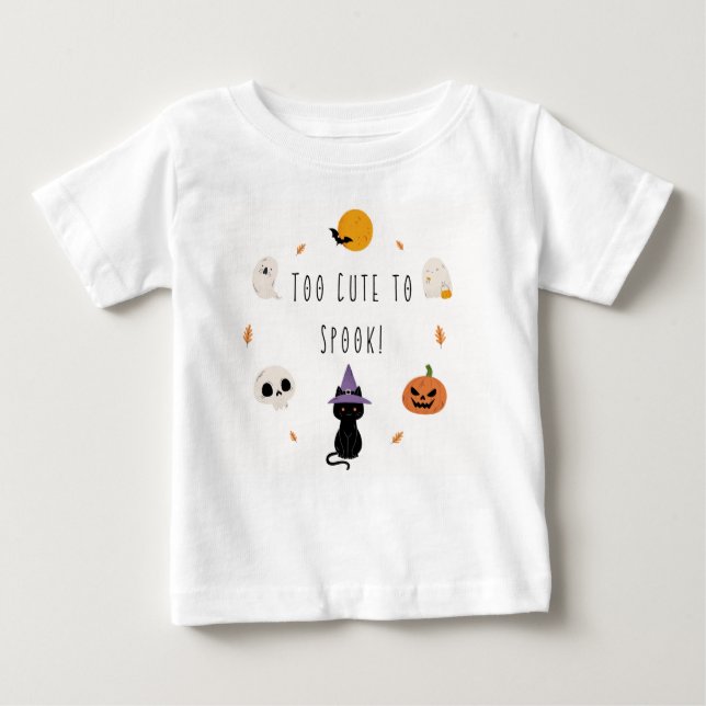 Camiseta Para Bebê "Muito bonito para Spook!" Toddler T-Shirt - Ha Ad (Frente)