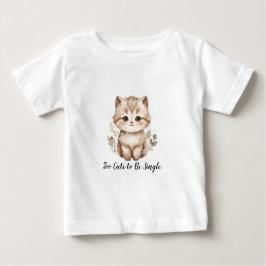 Camiseta Para Bebê Muito Fofo Para Ficar Solteiro" Gatinho Sarcástico