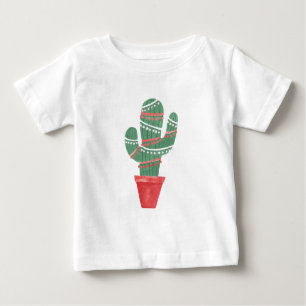 Camiseta Para Bebê Muito uma árvore de Natal do cacto