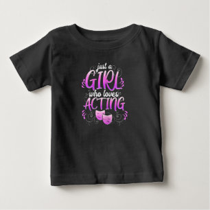 Camiseta Para Bebê Mulher Atriz Garota Atuação Musicais da Broadway A