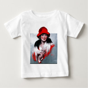 Camiseta Para Bebê Mulher no Chapéu Vermelho