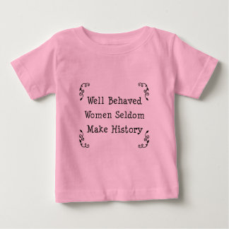 Camiseta Para Bebê Mulheres bem comportadas