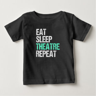 Camiseta Para Bebê Mulheres Comem Teatro De Sono Repetem Atores Engra