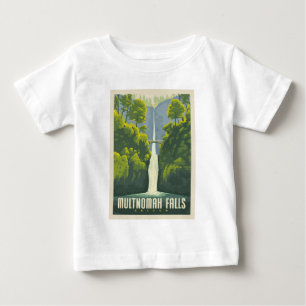 Camiseta Para Bebê Multnomah Falls Oregon