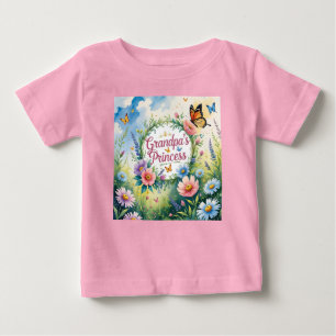 Camiseta Para Bebê Mundo de Conto de Fadas Princesa do Vovô