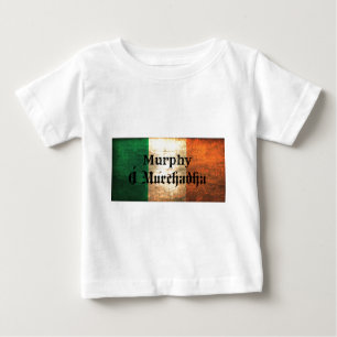 Camiseta Para Bebê Murphy Irish Flag