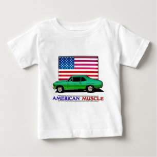 Camiseta Para Bebê Músculo americano Hotrod