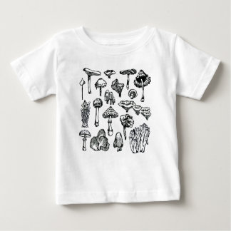 Camiseta Para Bebê Mushrooms