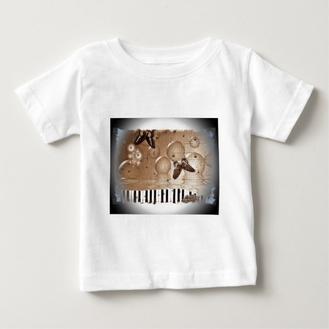 Camiseta Para Bebê Música (Frente)