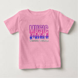 Camiseta Para Bebê Música Conecta Pessoas |