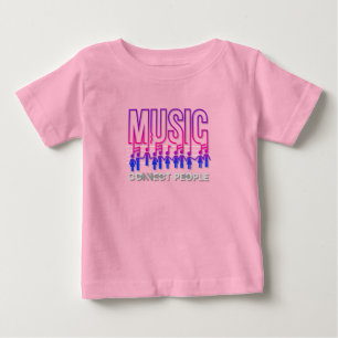 Camiseta Para Bebê Música Conecta Pessoas  