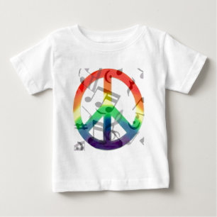 Camiseta Para Bebê Música da paz_