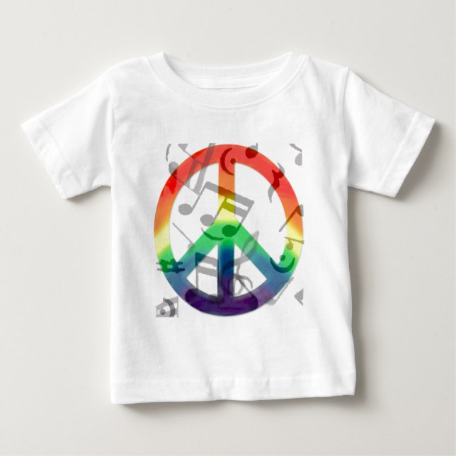Camiseta Para Bebê Música da paz_ (Frente)