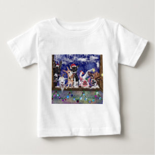 Camiseta Para Bebê Música de Natal - Festa Animal - Feliz