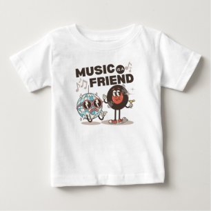 Camiseta Para Bebê Música é uma camiseta de bebê amiga