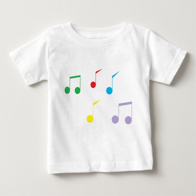 Camiseta Para Bebê Música Notas Toddler Long Sleeve T-shirt (Frente)