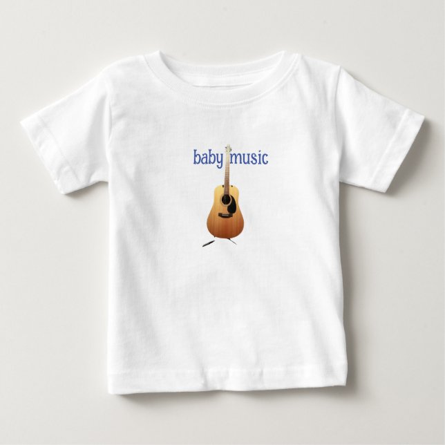 Camiseta Para Bebê Música para bebês (Frente)