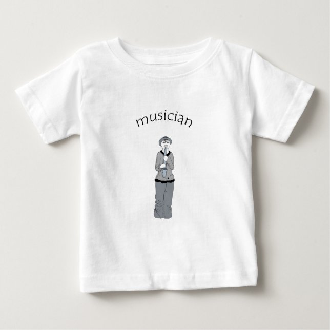 Camiseta Para Bebê músico (Frente)