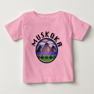 Camiseta Para Bebê Muskoka Design (Versão 2) - Baby Fine Jersey T-Sh