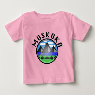 Camiseta Para Bebê Muskoka Design (Versão 2) - Baby Fine Jersey T-Sh