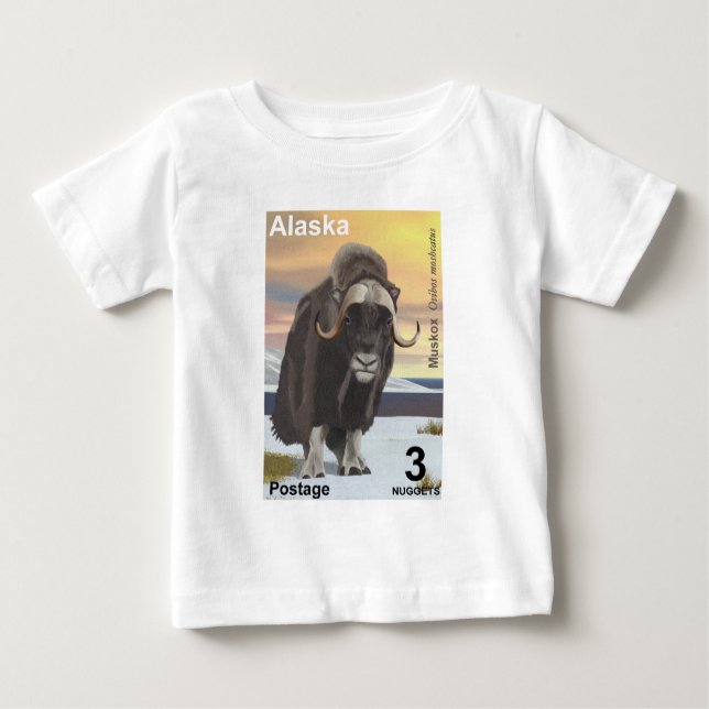 Camiseta Para Bebê Muskox (Frente)