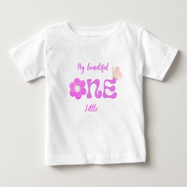 Camiseta Para Bebê My Beautiful little One Toddler Girl T-Shirt  (Frente)