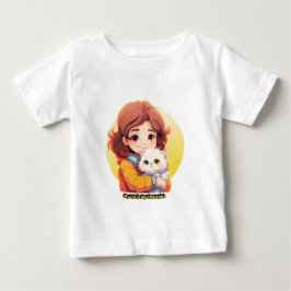 Camiseta Para Bebê My Cat is My Therapist – Cute Comfort Cat