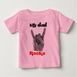 Camiseta Para Bebê My dad rocks