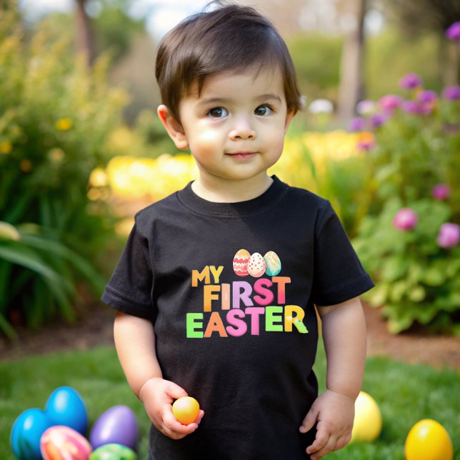 Camiseta Para Bebê My First Easter Party (Criador carregado)