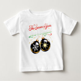 Camiseta Para Bebê "My First Magical Christmas" Festive Ornament Chri