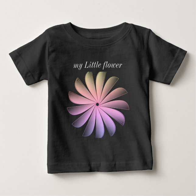 Camiseta Para Bebê my flower Baby t shirt (Frente)