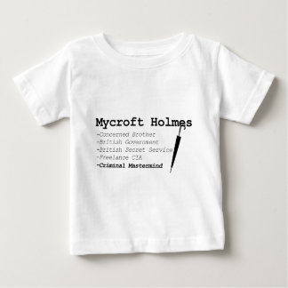 Camiseta Para Bebê Mycroft blk