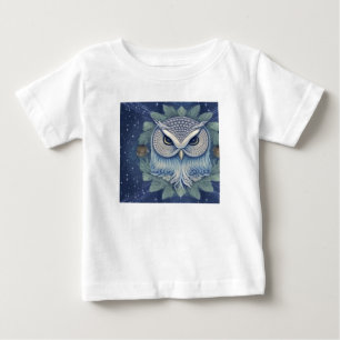 Camiseta Para Bebê Mystical Fantasy Forest Owl
