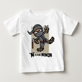Camiseta Para Bebê "N" é para Ninja Toddler Long Sleeve
