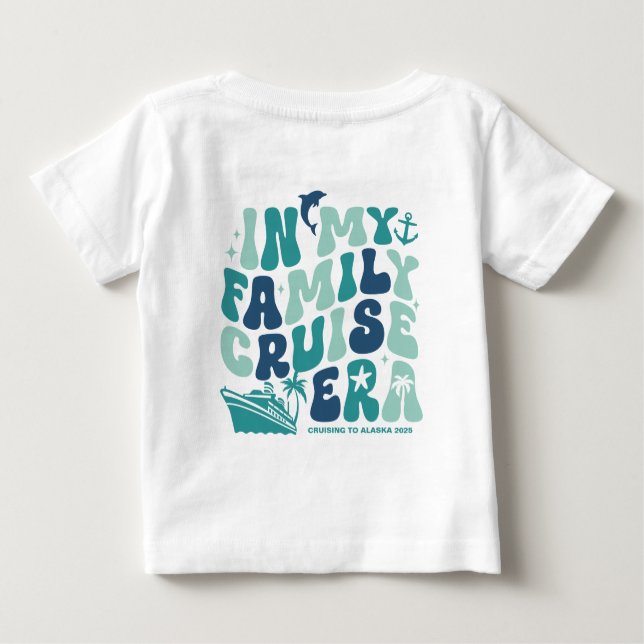 Camiseta Para Bebê Na Minha Família Cruise Era Personalizada, Corresp (Verso)