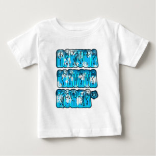 Camiseta Para Bebê Na moda azul vintage Zombi Design Hakuna Matata K