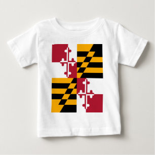 Camiseta Para Bebê Na moda de Sinalizador do Estado de Maryland