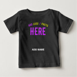 CAMISETA PARA BEBÊ NA MODA MODERNO PERSONALIZÁVEL NEGRO VERIFICADO CO
