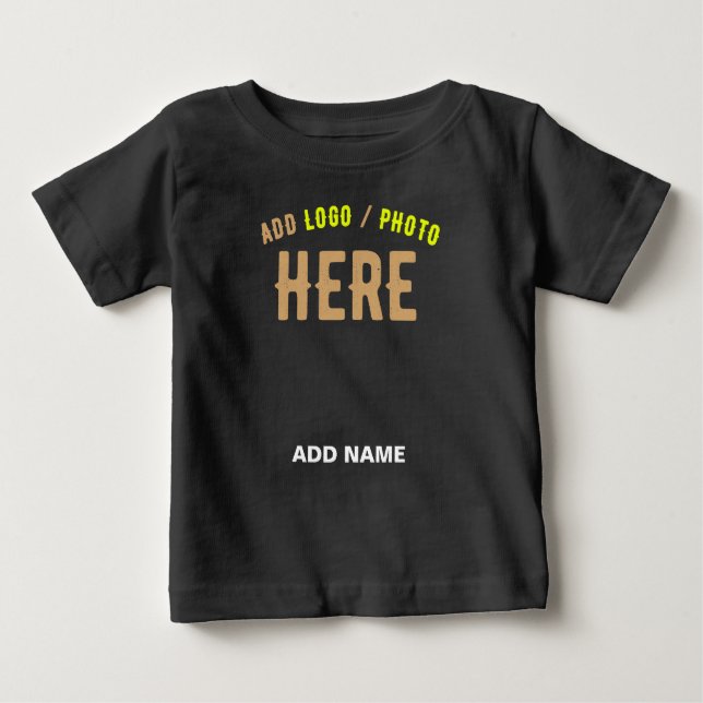 CAMISETA PARA BEBÊ NA MODA MODERNO PERSONALIZÁVEL NEGRO VERIFICADO CO (Frente)