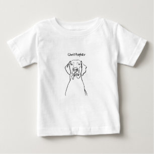 Camiseta Para Bebê Na moda Weimaraner: Seu Texto, Seu Estilo